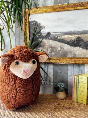 🌴Cuddly Brown Lamb/Sheep Stuffed Animal - NWOT